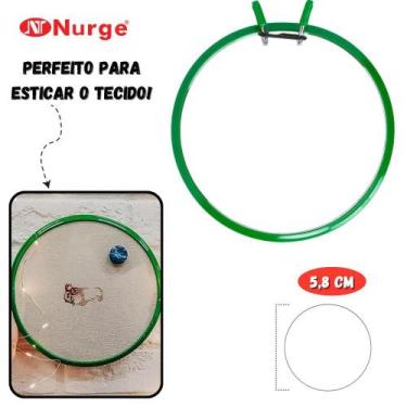 Imagem de Bastidor de Metal 5,8cm Para Bordado Nurge Verde