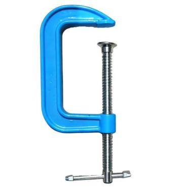 Imagem de Grampo Tipo G 150mm 6 Pol Azul Alta Pressão Reforçado Ideal para Marce