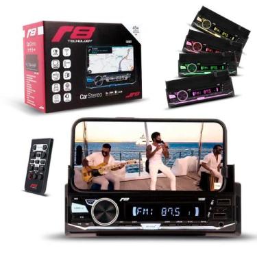 Imagem de Radio Mp3 Jr8 1020bt Lcd Multicolor Suporte Celular App Automotivo