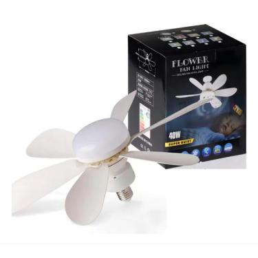 Imagem de Ventilador Teto 6 Pás Removível LED 3 Cores 3 Veloc. Controle Remoto T