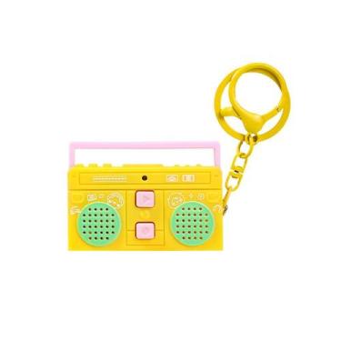 Imagem de Brinquedo de gravação de plástico amarelo retrô Boombox Mini - yiweisa