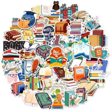 Imagem de Adesivos 50 unidades/lote, livros, leituras, vinil impermeável, Anime 
