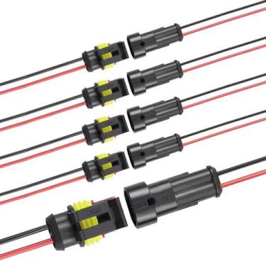 Imagem de Conector elétrico impermeável para carro Agatige 1/2/3 pinos