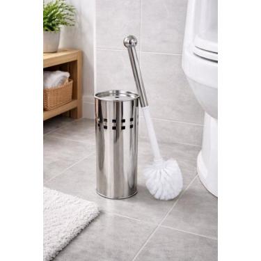 Imagem de Kit Escova Sanitária Com Suporte - Inox - UNICASA