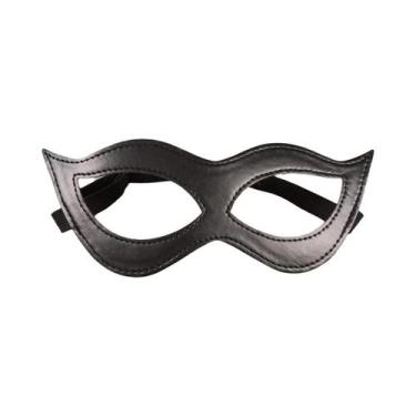 Imagem de Máscara De Cosplay Gótica Preta Em Couro PU Com Elástico, Máscara Sexy