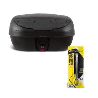 Imagem de Baú moto 45 litros pro tork + antena corta pipa 7/8, FUME, 45 Litros