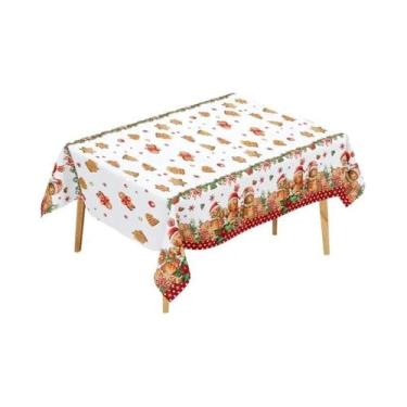 Imagem de Toalha De Mesa PE Retangular Feliz Natal, Cobertura De Mesa Para Reuni