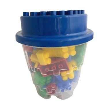 Imagem de Brinquedo Castelinho Criativo Blocos de Montar - 63 peças - Marbel, Az