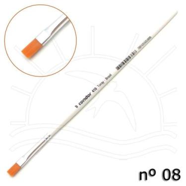 Imagem de Pincel Condor Profissional 410 Sintético Toray Dourado - Chato, 08