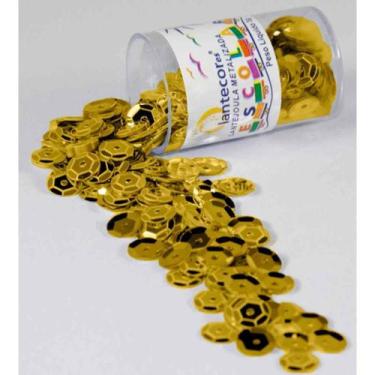 Imagem de Lantejoula Metalizada Ouro 10MM - KIT com 12 Potes de 2G - Lantecor