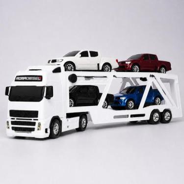 Imagem de Caminhão Grande Cegonheira Diesel Caminhonete Brinquedos - Roma Brinqu