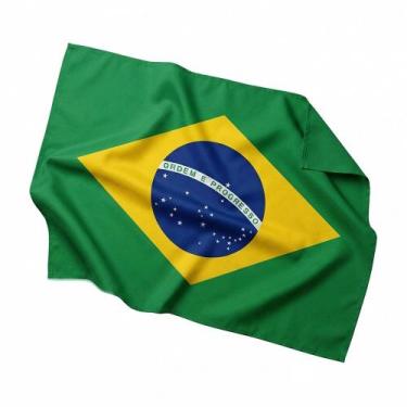 Imagem de Bandeira do Brasil em Tecido 45x70cm Copa do Mundo Futebol - Rizzo Imp