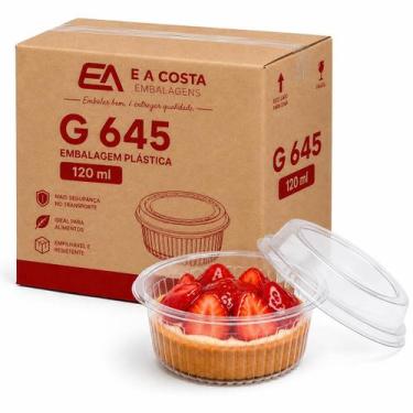 Imagem de Embalagem bolo redonda tipo g645 120 ml doces torta 2 cx 300 un - E A 