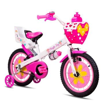 Imagem de Bicicleta Infantil Aro 16 Magic Joy Cestinha e Cadeirinha - - Pro-X, B
