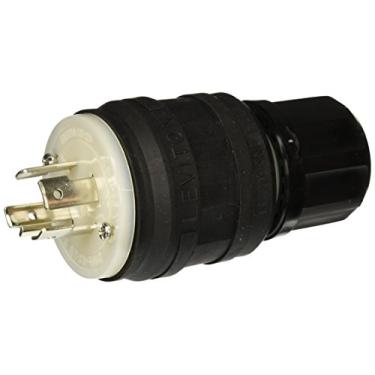 Imagem de Leviton 26W76-B 20 A, 480 volts, 3 fases Y, plugue de bloqueio, nível industrial, aterramento, protetor de umidade, preto