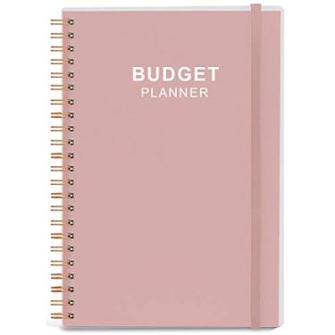 Imagem de Agenda de orçamento – Organizador de finanças mensal com rastreador de despesas para gerenciar seu dinheiro de forma eficaz, agenda financeira/livro de contas, comece a qualquer hora, 1 ano de uso, A5, rosa