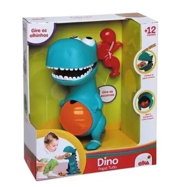 Imagem de Dino Papa Tudo Brinquedo Para Bebê  Com Acessórios - Elka