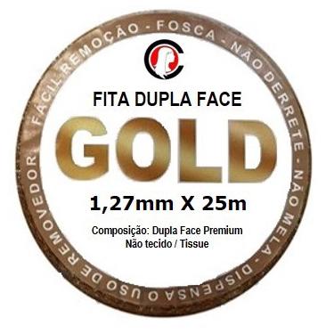 Imagem de Fita Adesiva gold Dupla Face Rolo 25m x 1,27cm