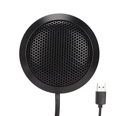 Imagem de Vbestlife Microfone de conferência USB, Microfone desktop portátil de redução de ruído omnidirecional de 360° para computadores PC, laptops, para reuniões de escritório, podcasts, jogos online