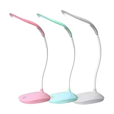 Imagem de Luminária De Mesa Flexível Recarregável Estudo Leitura Touch Luz 14 Leds