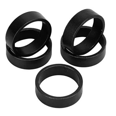 Imagem de Vbestlife Espaçador de fone de ouvido de bicicleta, 5 peças/conjunto de 10 mm para bicicleta arruela de garfo frontal para bicicleta de montanha (preto)