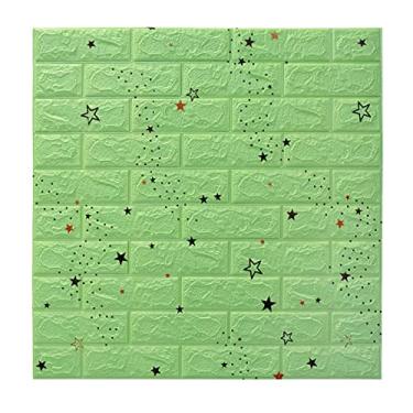Imagem de Painéis de parede 3D, papel de parede 3D para impressão de tijolos de papel de parede, adesivo à prova d'água, painéis de tijolos sintéticos de espuma para quarto, banheiro, cozinha, lareira, 20 peças