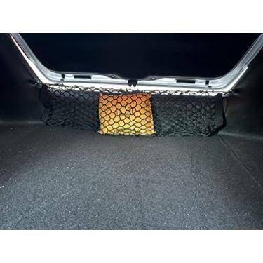 Imagem de Rede de carga de malha estilo envelope de porta-malas para Honda Civic LX Sport EX 2022 - Organizador de porta-malas e armazenamento - Rede de bagagem para Sedan - Ferragens de montagem incluídas - Melhor organizador de carro para Honda Civic