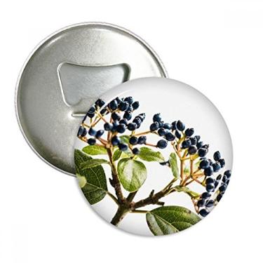 Imagem de Imagem de planta de folha branco simples natureza abridor de garrafas ímã de geladeira emblema multifuncional