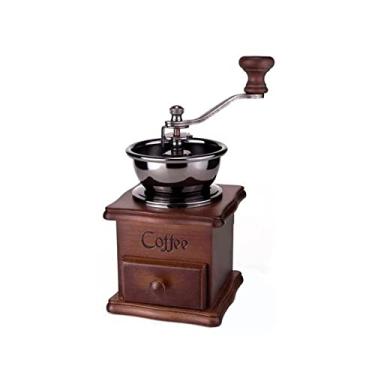 Imagem de Moedor de Café Manual Com Manivela e Gaveta Feito em Madeira