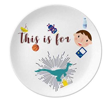 Imagem de Prato de porcelana Speed Flexibility Fast Cooperation Prato redondo masculino