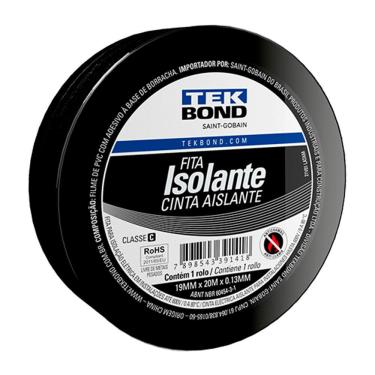 Imagem de Fita Isolante 19mm x 20m x 0.13mm 21131001920 tekbond