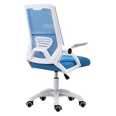 Imagem de Cadeira de escritório Cadeira de computador Cadeira de jogo Malha Assento estofado Cadeira giratória Cadeira de mesa Cadeira de escritório Cadeira de trabalho (cor: azul) needed