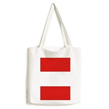 Imagem de Bolsa de lona com bandeira nacional da Áustria da Europa, sacola de compras casual