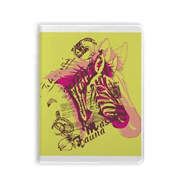 Imagem de Caderno Art Pinto Flower amarelo rosa capa de chiclete diário capa macia