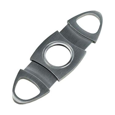 Imagem de Cortador charutos NERONE Eliptic lâmina dupla metal prata