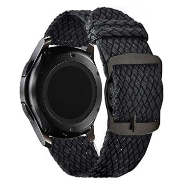 Imagem de Pulseira 22mm Nylon Militar Trançada LTimports, compativel com Galaxy Watch 3 45mm - Galaxy Watch 46mm Sm-R800 - Gear S3 Frontier - GTR 4/3/2 (Preto)