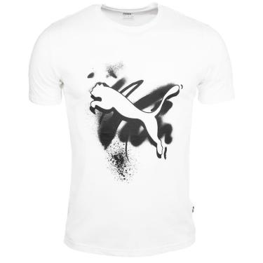 Imagem de Camiseta Puma Cat Basic Masculina - Branco-Masculino