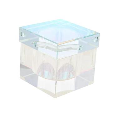 Imagem de predolo Prato de vidro para arte de unhas com tampa tigela copo, cuidados com manicure, fácil de transportar para uso doméstico pessoal equipamento de vidro ferramentas de unhas suporte de recipiente, colorido