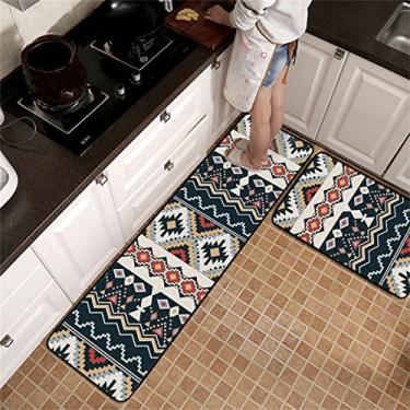Imagem de Tapetes de corredor de cozinha 3D de plástico tapetes resistentes ao desgaste para piso interno conforto tapetes de armário de cozinha tapete impresso padrão preto e branco II 50 X 80 cm 50 X 160 cm