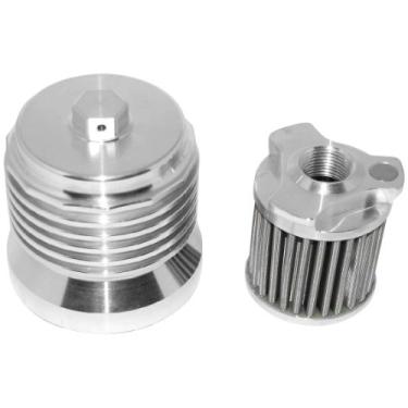 Imagem de PC Racing Filtro de óleo de alumínio polido de aço inoxidável PCS4C, vermelho