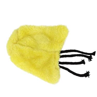 Imagem de Manta de canto aquecido para pássaros, facilmente substituível ou desmontada. Material de pelúcia espesso para papagaio.(S, Limão amarelo)