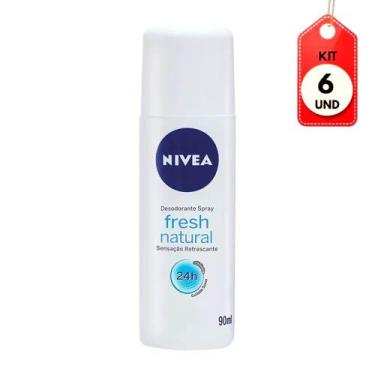Imagem de Kit C/06 Nivea Fresh Natural Desodorante Spray 90ml