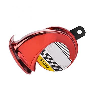 Imagem de Buzina de ar super alta universal 12 V CC motocicleta buzina de carro buzina de alta pressão klaxon alto-falante à prova d'água 130db caracol choro buzina de ar para carro motocicleta kit de buzinas de trem Clarion (cor: vermelho)