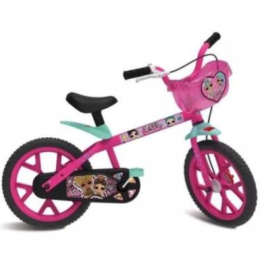 Imagem de Bicicleta Lol Infantil Aro 14 Bandeirante Original Colorida Menina