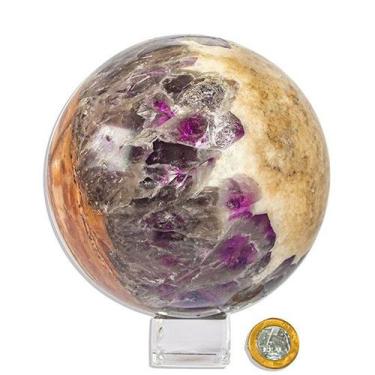 Imagem de Esfera Ametista Baiana Pedra Natural  Lapidada 14,9cm 4,83Kg - Cristai