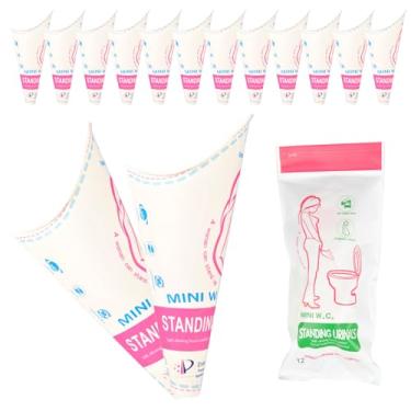 Imagem de Daconovo 12pçs funil mictório portátil para meninas, copo externo para urinar feminino descartável