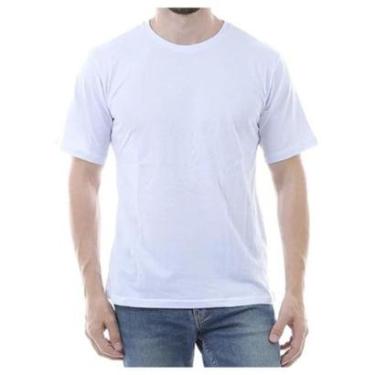 Imagem de Camiseta Branca Lisa 100%  Algodão Feminina Masculina-Unissex