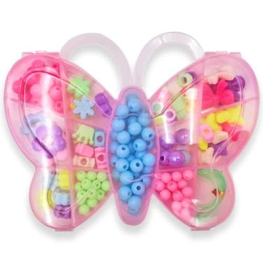 Imagem de Brinquedo Infantil Kit Maleta Borboleta Miçangas
