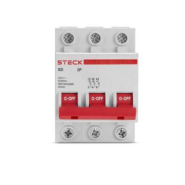 Imagem de Disjuntor Série Sd63 40a 3p Curva C 3ka Steck Gelo 40a
