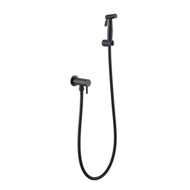 Imagem de Ducha Higiênica Inox Preto com Registro NOX15BL